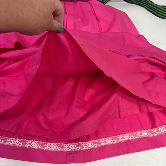 Lilly Pulitzer Pink Strapless Sundress with Green Bow Accent Size 0 MM0749 - Picture 9 of 9